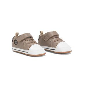 OLD SOLES Taupe/navy Unisex Leather Team Bub Pre Walker Sneakers (Baby Toddler)